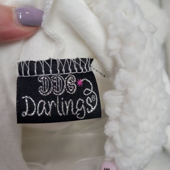 Baby Girls White Hoodie & Matching Heart Print Pants Set Size 12M NEW - Picture 7 of 10